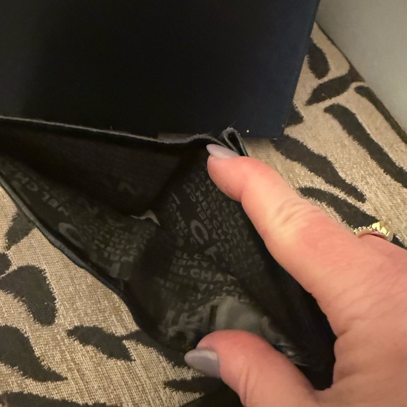 CHANEL Folding Camilla Matelasse Black Leather Wallet Purse w unbranded chain - Picture 7 of 9